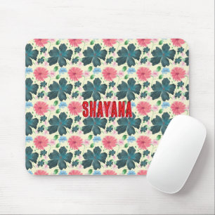 Cusom Watercolor floral pattern gift Mouse Mat