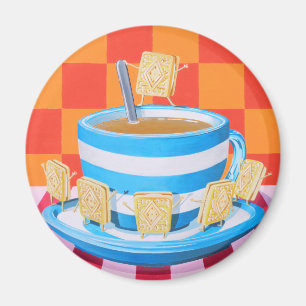Custard Cream Tea Magnet