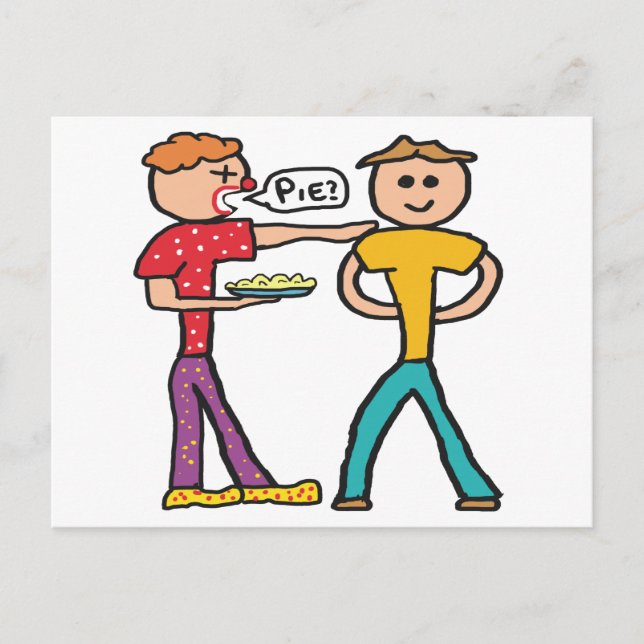 Custard Pie In The Face Postcard (Front)