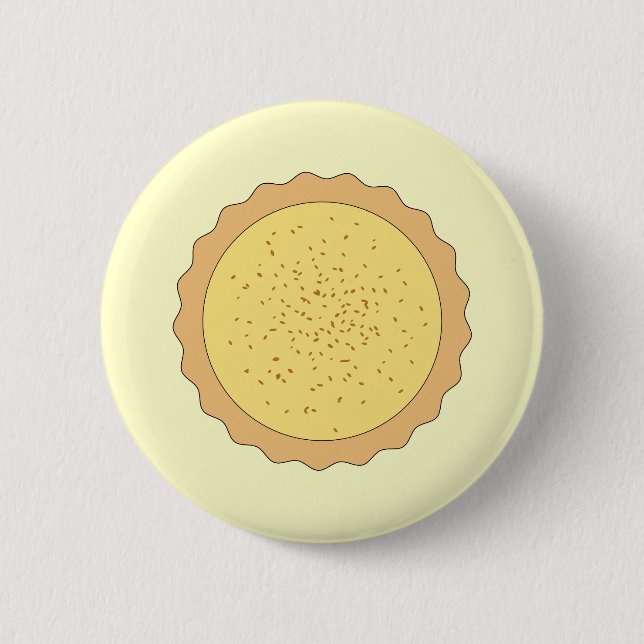 Custard Tart Pie. 6 Cm Round Badge (Front)