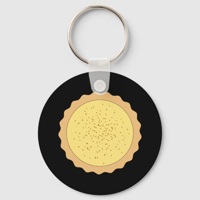 Custard Tart Pie. Key Ring (Front)