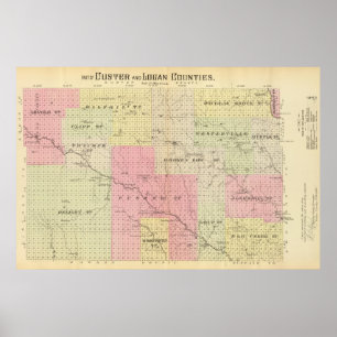 Custer and Logan County, Nebraska Poster