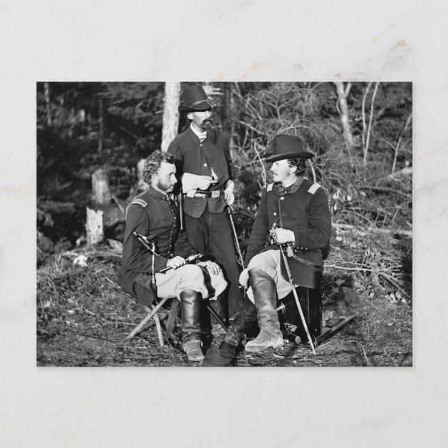 Custer & Friends, 1860s Postcard (Front)