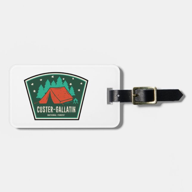 Custer-Gallatin National Forest Camping Luggage Tag (Front Horizontal)