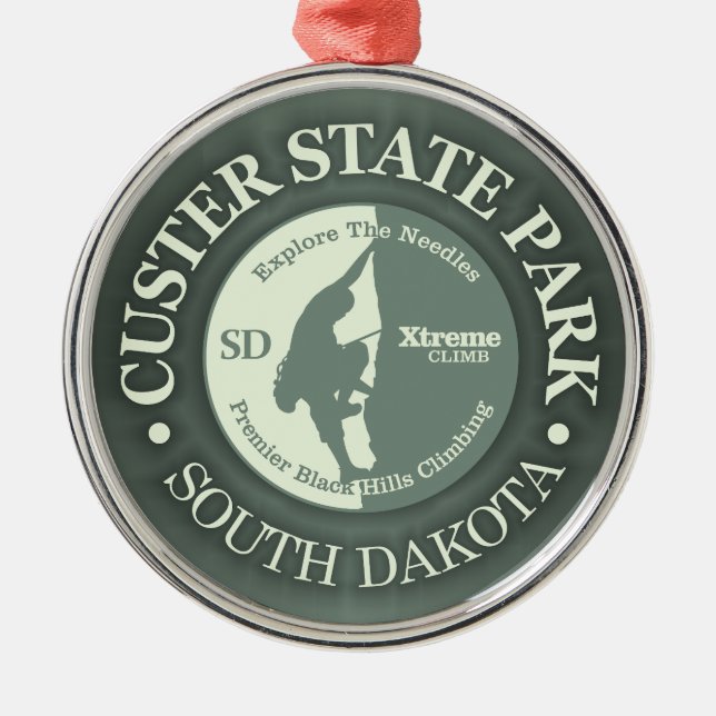 Custer State Park (CLB) Metal Tree Decoration (Front)