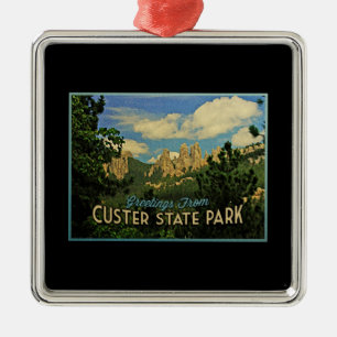 Custer State Park Metal Tree Decoration