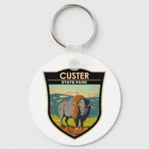 Custer State Park South Dakota American Bison  Key Ring