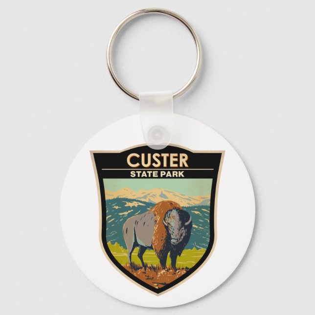 Custer State Park South Dakota American Bison  Key Ring (Front)
