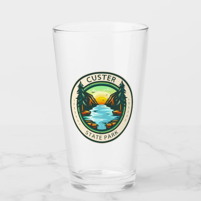 Custer State Park South Dakota Badge  Glass (Front)