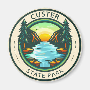 Custer State Park South Dakota Badge Magnet