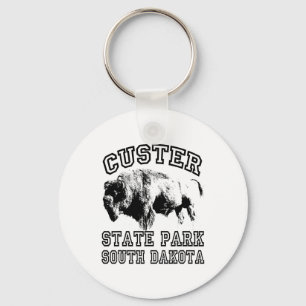 Custer State Park South Dakota Buffalo Nature Hiki Key Ring