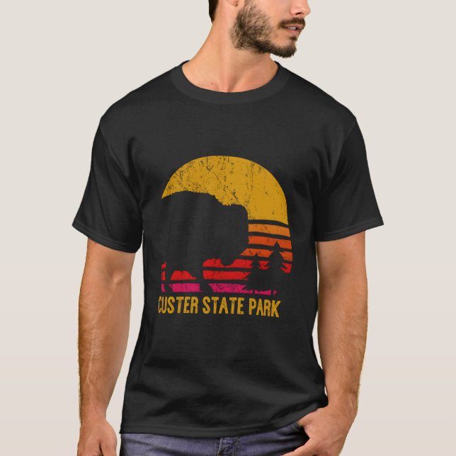 Custer State Park South Dakota Buffalo Roundup T-Shirt (Front)