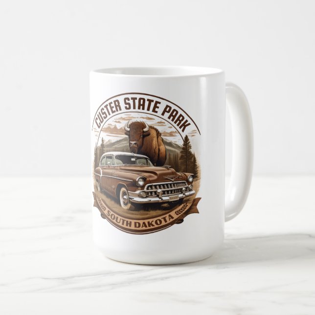 custer state park south dakota coffee mug (Front Right)