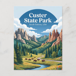 Custer State Park USA Postcard