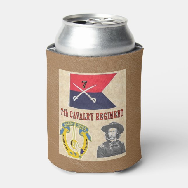 CUSTER'S 7 th CAVALRY REGIMENT Can Cooler (Can Front)