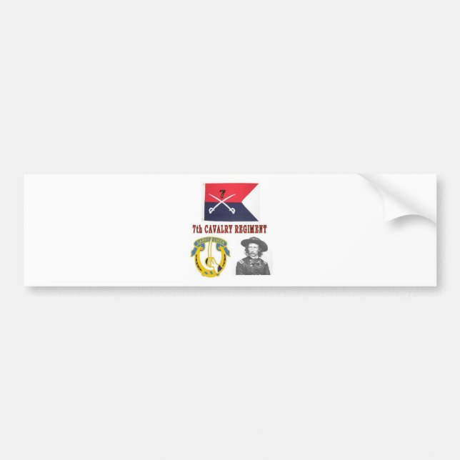CUSTERS 7TH CAVALRY REGIMENT BUMPER STICKER (Front)