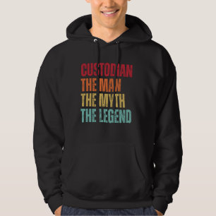 Custodian Art For Men Janitor School Custodian App Hoodie