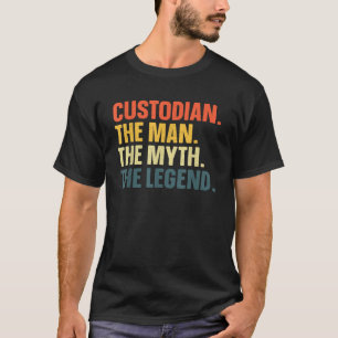 Custodian Art For Men Janitor School Custodian App T-Shirt