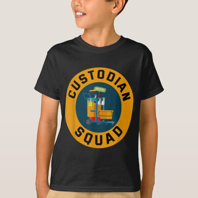 Custodian Custodian Squad Funny School Custodian G T-Shirt (Front)