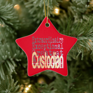Custodian Extraordinaire Ceramic Tree Decoration