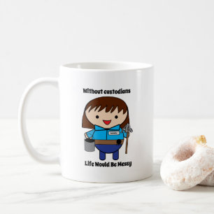 Custodian Janitor Female Funny Personalise Coffee Mug
