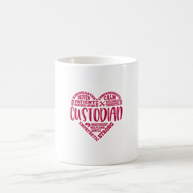 Custodian, janitor,subway art design coffee mug (Center)