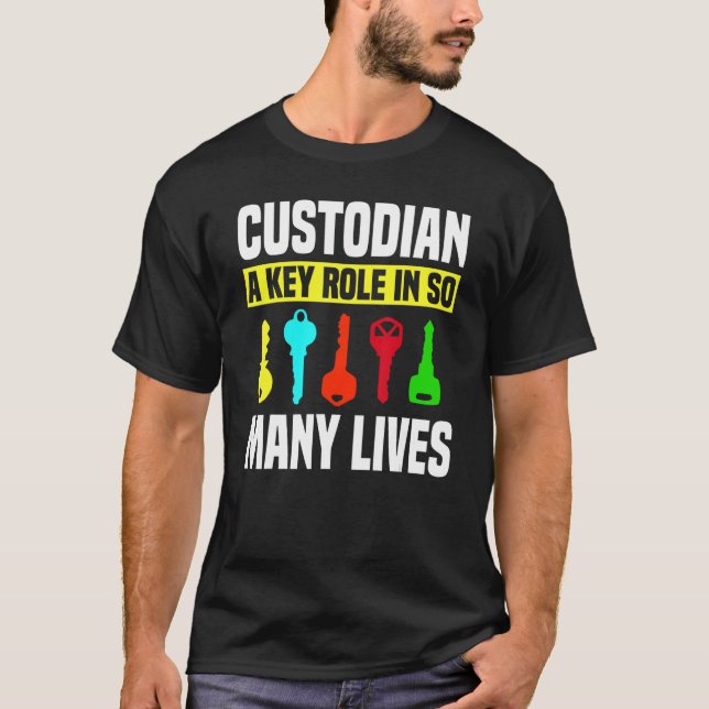 Custodian Keys Janitor Guard Caretaker Porter Hose T-Shirt (Front)