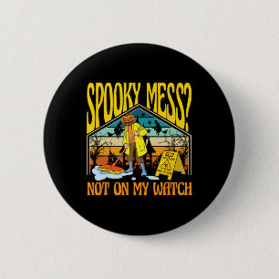Custodian Squad Back To School Janitor Custodian H 6 Cm Round Badge