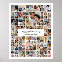 Custom 100 Photo Collage Birthday Anniversary Gift