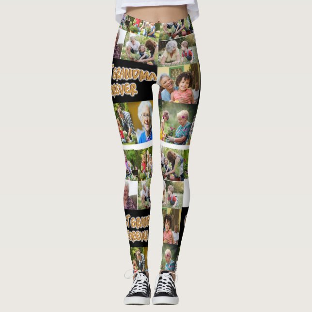 Custom 10 Photo Collage Leggings (Front)