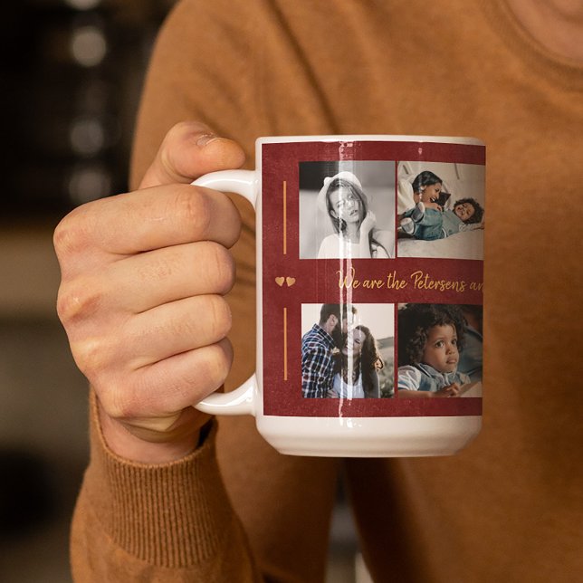 Custom 10 photo collage your text family elegant coffee mug (Creator Uploaded)