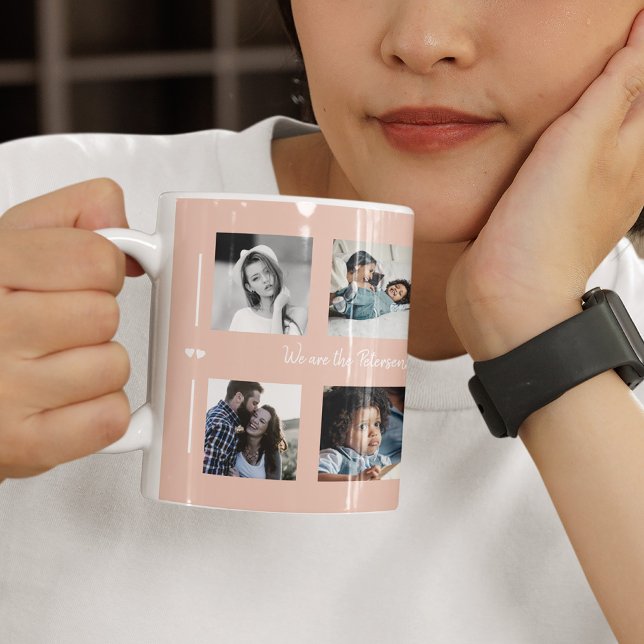 Custom 10 photo collage your text family elegant coffee mug (Creator Uploaded)