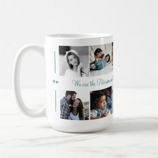 Custom 10 photo collage your text family modern coffee mug