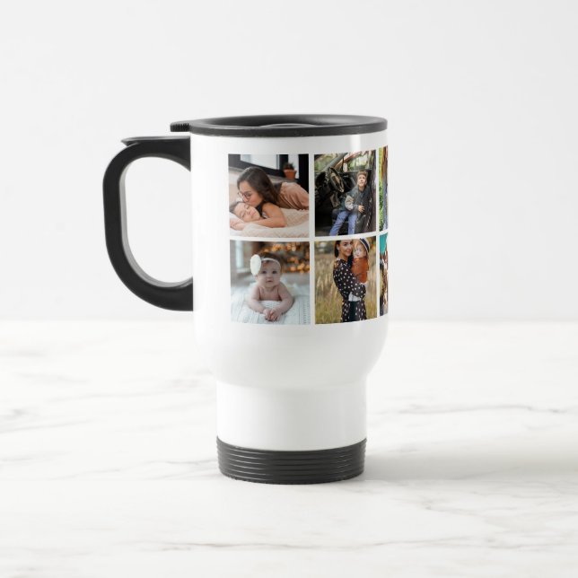 Custom 10 Photos Collage  Travel Mug (Left)