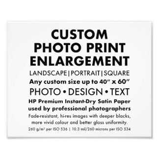 Custom 10"x8" Landscape Photo Enlargement Print