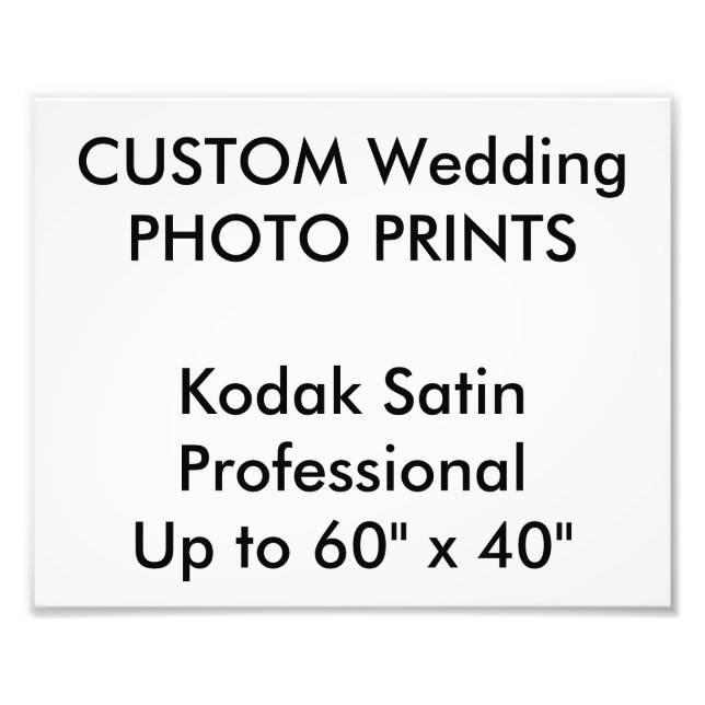 Custom 10" x 8" Professional Photo Prints (Front)