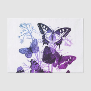 Custom 10lb Tissue Paper, White BUTTERFLIES Paper