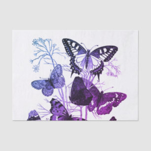 Custom 10lb Tissue Paper, White BUTTERFLIES Tissue Paper