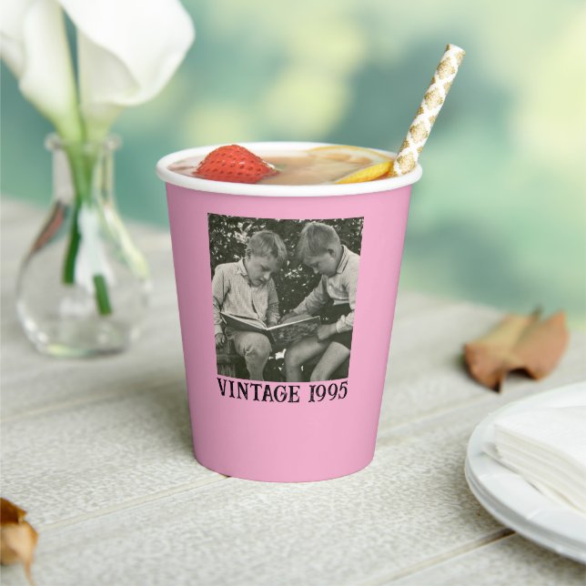 Custom 10th 20th 30th 40th 50th 60 Birthday Party Paper Cups (Insitu)