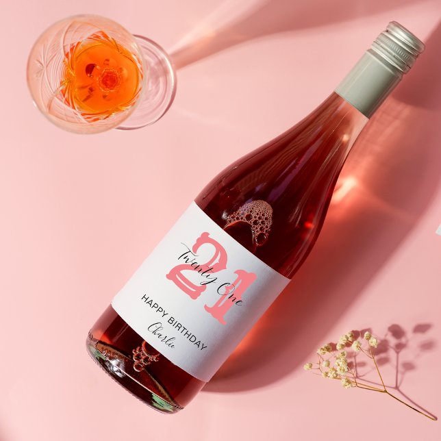 Custom 10th 21st 30th 40th 50th 60 Birthday Party Wine Label (Creator Uploaded)