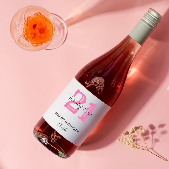 Custom 10th 21st 30th 40th 50th 60 Birthday Party Wine Label (Creator Uploaded)