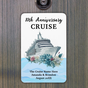 Custom 10th Anniversary Cruise Cabin Door Magnet