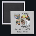 Custom 10th wedding anniversary 11 photo collage magnet<br><div class="desc">Custom 10th wedding anniversary 11 photo collage. Personalise this ten years wedding anniversary with your photos and name of your soul mate.</div>