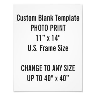 Custom 11" × 14" Photo Print US Frame Size