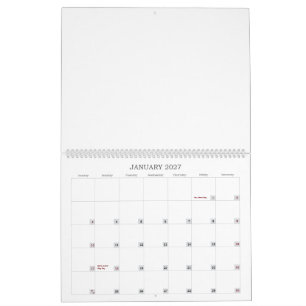 Custom 11" L x 14.25" W Classic Squares Calendar