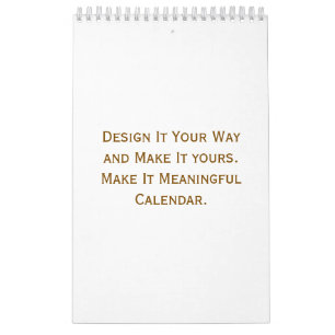 Custom 11"L x 7" W Classic Frameless Calendar