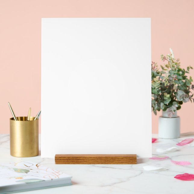 Custom 11" x 14" Acrylic Sign, with Wood Block Acrylic Sign (Wedding)