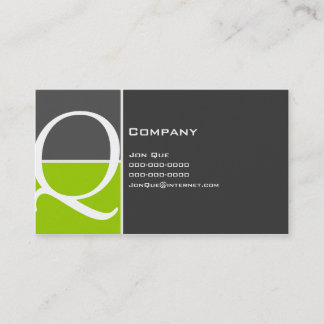 Custom 127 Monogram Business Card