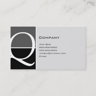 Custom 128 Monogram Business Card