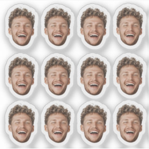 Custom 12 Face Sticker – Funny Personalized Photo